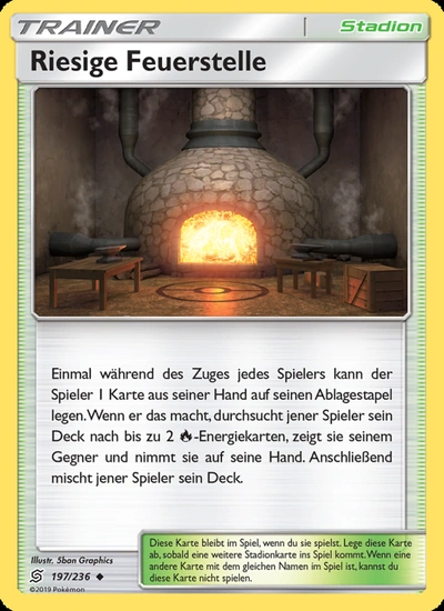 Riesige Feuerstelle