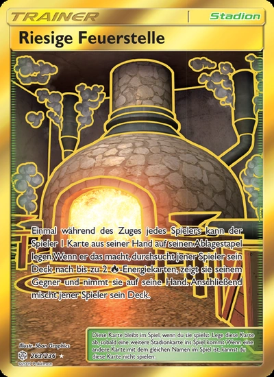 Riesige Feuerstelle