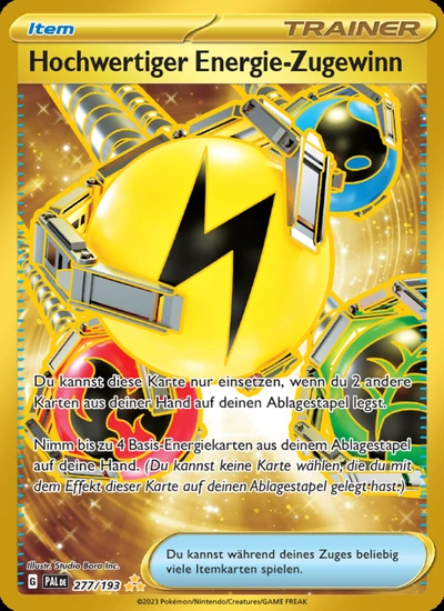 Hochwertiger Energie-Zugewinn