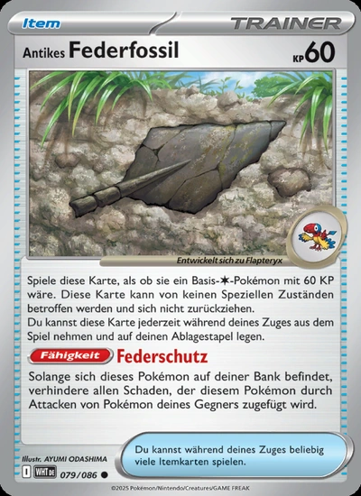 Antikes Federfossil