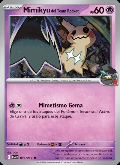 Mimikyu del Team Rocket