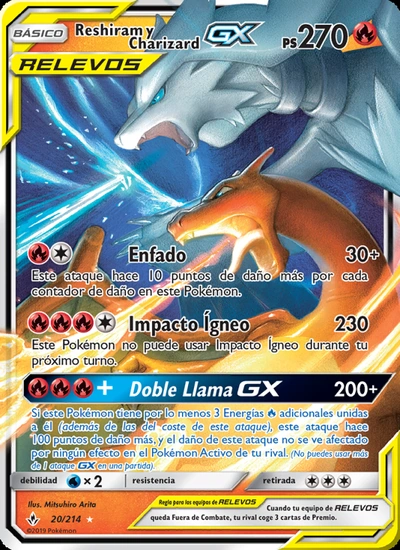 Reshiram y Charizard GX