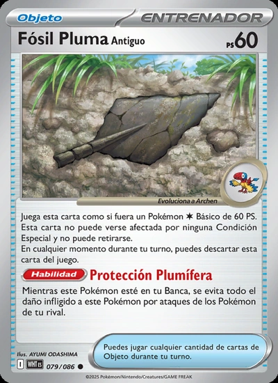 Fósil Pluma Antiguo