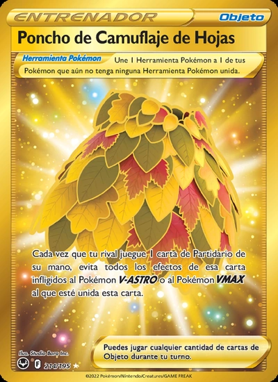 Poncho de Camuflaje de Hojas