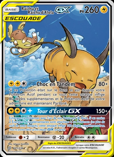 Raichu et Raichu d’Alola GX