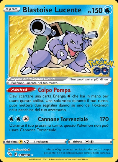 Blastoise Lucente