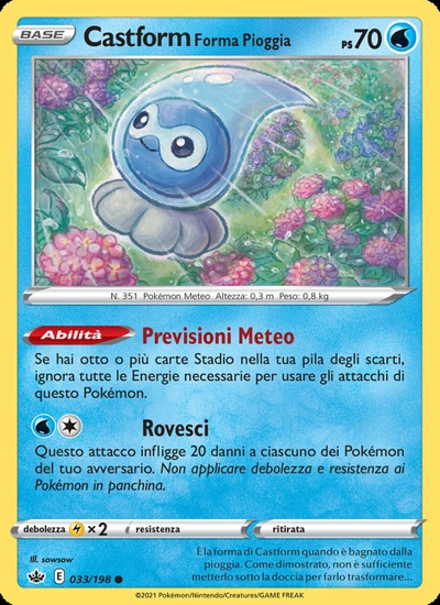 Castform Forma Pioggia