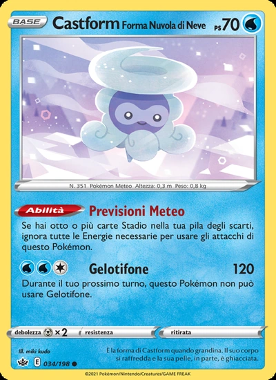 Castform Forma Nuvola di Neve