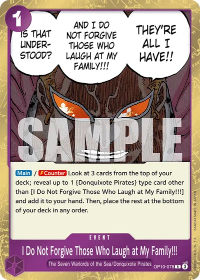 I Do Not Forgive Those Who Laugh at My Family!!!