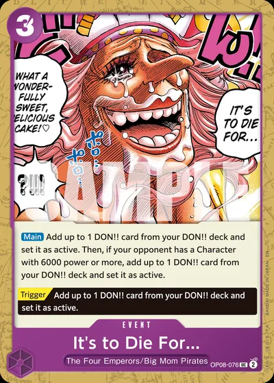 It's to Die For (Reprint)