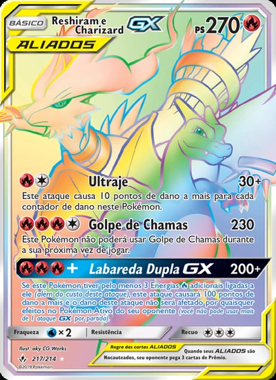 Reshiram e Charizard GX