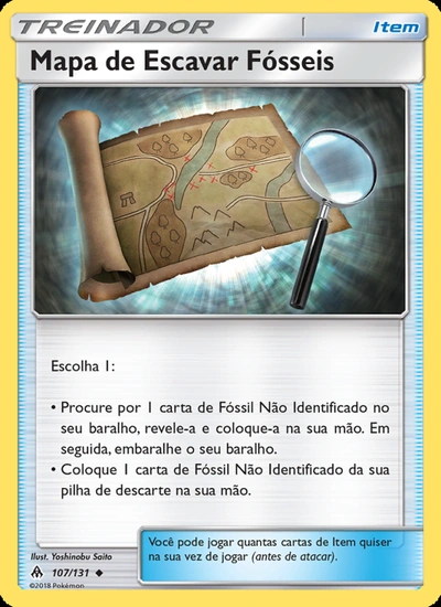 Mapa de Escavar Fósseis